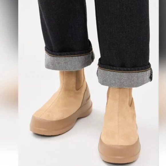 NEW MOON BOOTS Luna Chelsea Boots - Suede in tan unisex 1025 13s7 - Picture 9 of 10